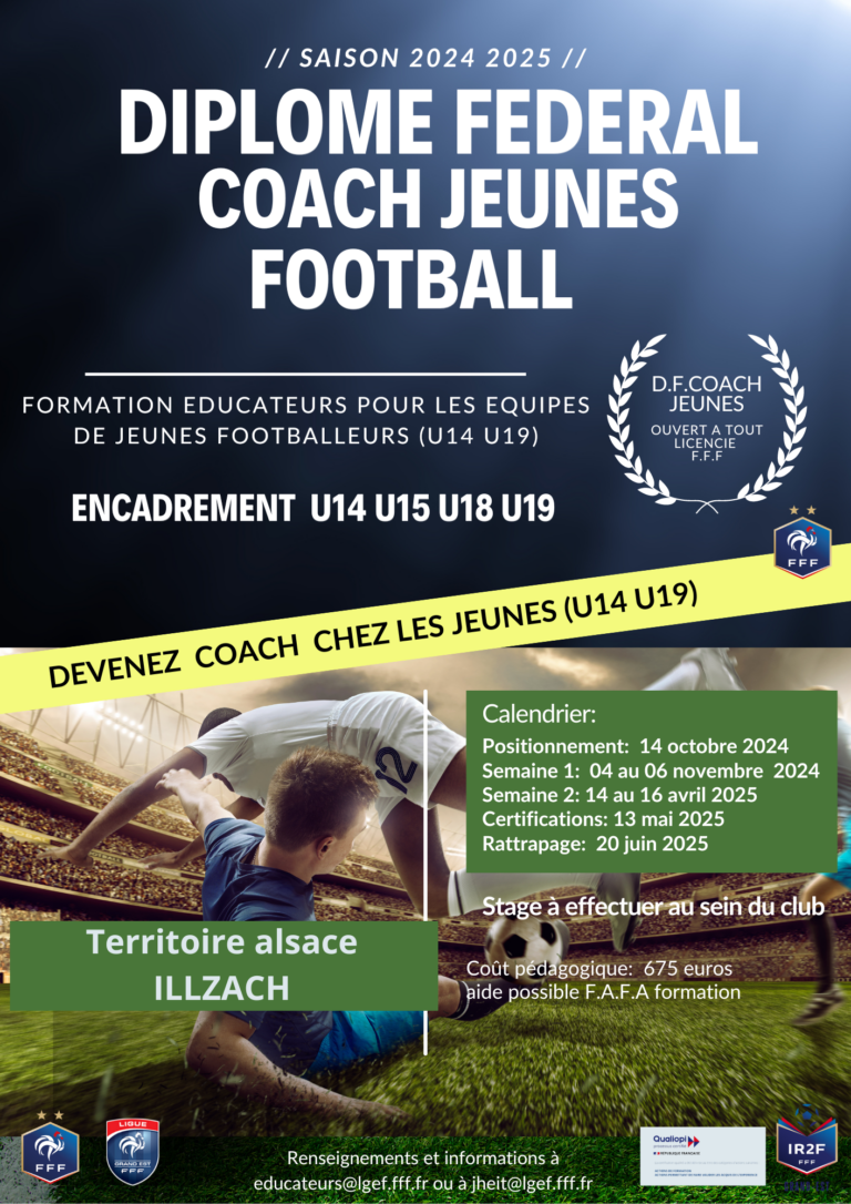 Affiche Diplome fédéral - Coach Jeunes - Alsace
